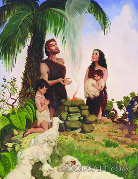 Adam and Eve at Altar