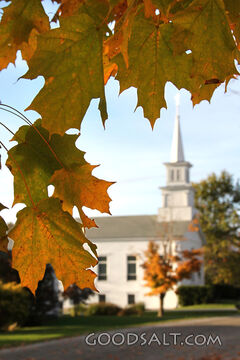 Autumn Leaves and Church