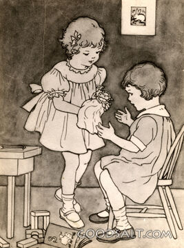 Children Playing With Doll