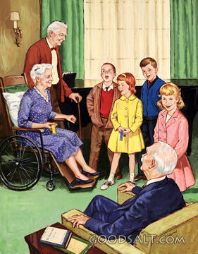 Children Visiting Old Folks Home