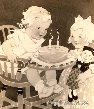 Children with Birthday Cake