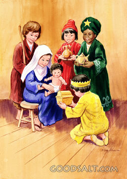 Children's Scene: Wisemen Visit Baby Jesus