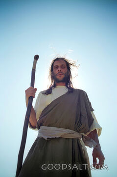 Christ With Staff Looking Down