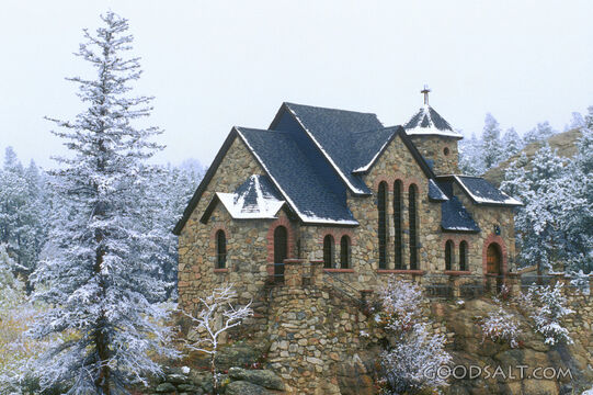 Church With Snowy Trees