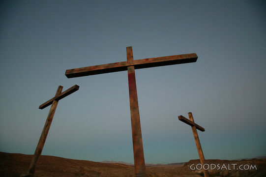 Three crosses on Calvary.