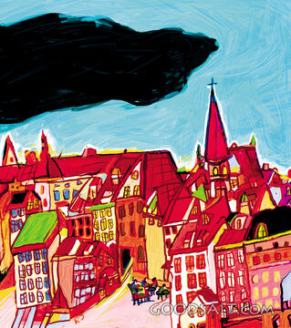 Dark Cloud Descends over a Town