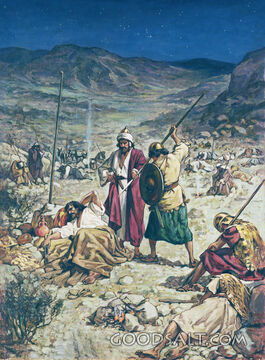 David Spares the Life of Saul