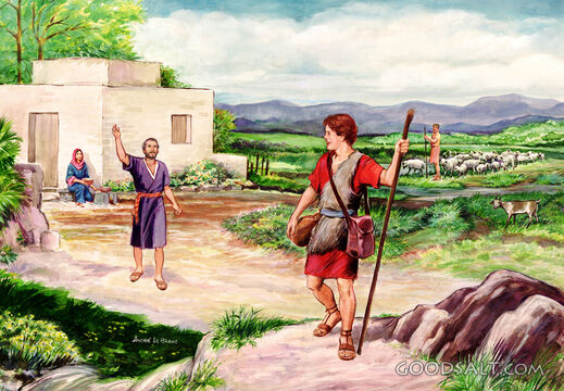 David Taking Food to Brothers