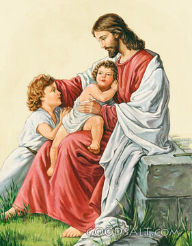 Detail Christ Blessing the Children