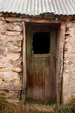 Detail of decayed old door.