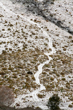 detail of snowy mountainside