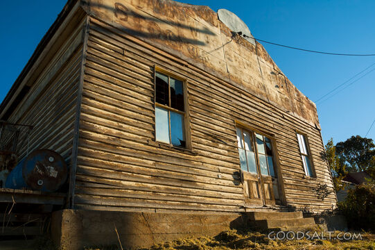 disused wooden shop, country