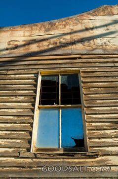 disused wooden shop, country