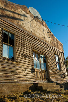 disused wooden shop, country