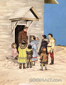 Eskimo Family Visits Missionary