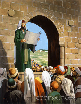 Ezra Reads From the Scroll