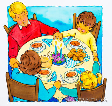 Family Eating Together