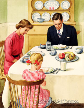 Family Saying Grace