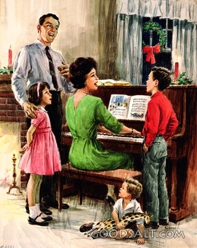 Family Singing Christmas Carols