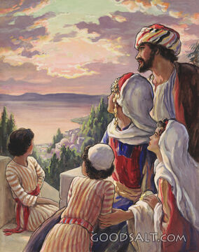 Family Watching Sunset