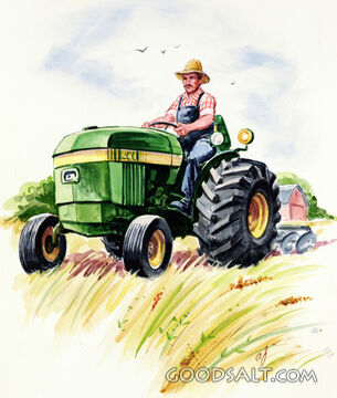 Farmer on Tractor