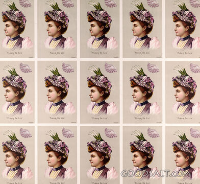 Fleur-De Lis Woman with Hat