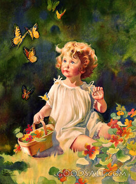 Girl with Butterflies