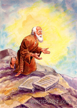 God Gives Moses the Ten Commandments