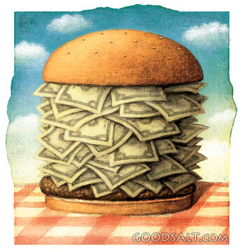 Hamburger Made of Money