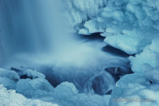 Ice Forming at the Base of Wahkeenah Falls
