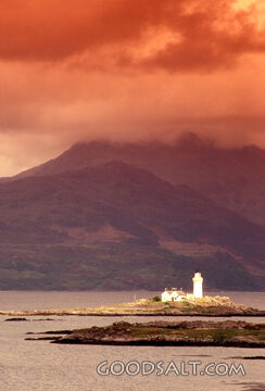 Isle of Ornsay Lighthouse on Isle of Skye, Scotland, UK
