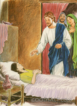 Jairus' Daughter in Bed