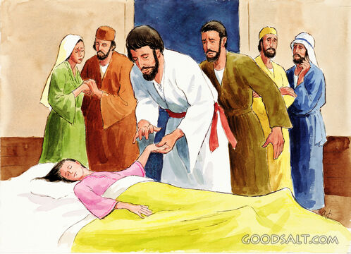 Jairus' Daughter in Bed