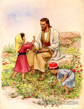 Jesus and the Flowers