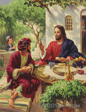 Jesus and Zaccheus at Dinner