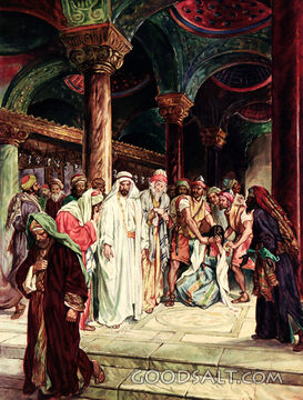 Jesus Bids Those without Sin to Cast the First Stone