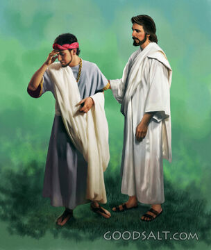 Jesus Comforts a Distressed Man