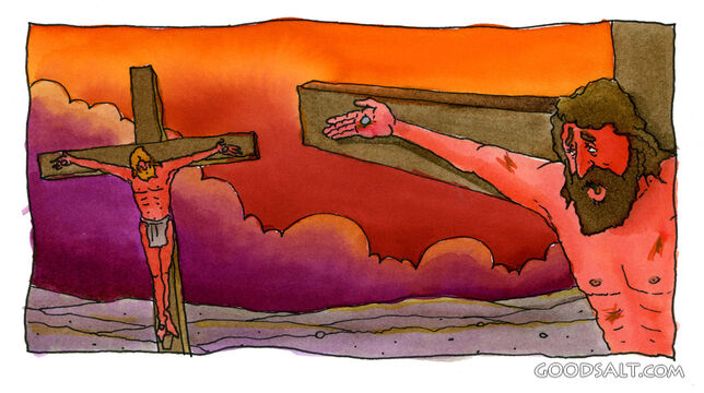 Jesus Comforts the Criminal on the Cross