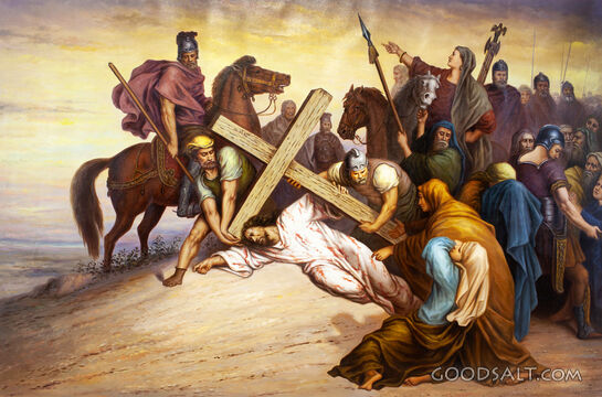 Jesus Falls With the Cross 
