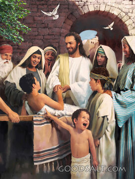 Jesus Healing a Young Boy
