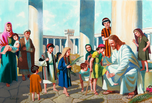 Jesus Healing in the Temple