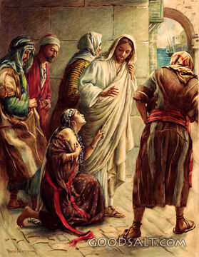 Jesus Helping a Mother