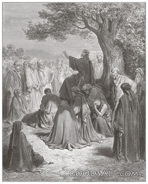 Jesus Preaching to the Multitude