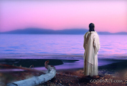 Jesus Walking the Shores of Galilee