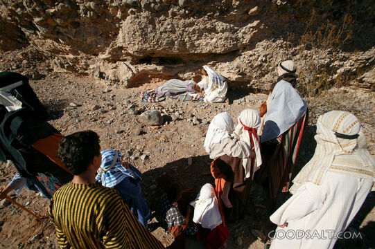 Jesus With a Sick Woman