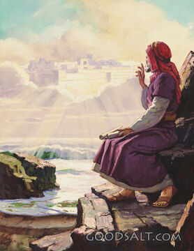 John on Patmos Seeing Holy City