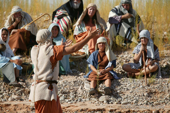 John the Baptist Teaches at Water's Edge