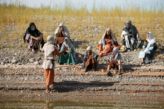 John the Baptist Teaches at Water's Edge