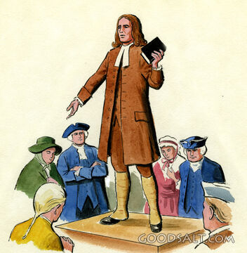 John Wesley Preaching in Streets