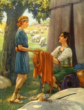 Jonathan Giving Cloak to David